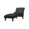 Knup Velvet Chaise Launger in Black Colour