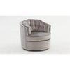 Marius Swivel Solid Wood Round Chair in Grey Colour