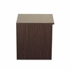 Takeo Engineered Wood Bedside Table In Walnut Finish