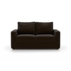 Apollo Compact 2 Seater  Leatherette Sofa In Chocolate Colour