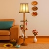 Devansh Shelf Wooden Floor Lamp