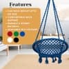 Swingzy Cotton Round Swing for Adults Blue Without Accessories