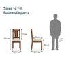 Martha Solid Wood Dining Chair Set Of 2 In Teak Finish