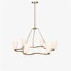 Kaze Handicrafted Chandelier in Golden and White Colour