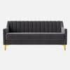 Fame  Velvet 3 Seater Sofa in Dark Grey Colour