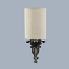 Devansh Metal Electric Wall Light in Antique Gold Colour with White Shade Count of 1 Light