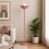 Flower Floor Lamp with Ball in Pink Colour