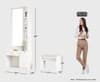 Hexa Red Wooden Dressing Table in Frosty White Colour