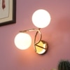 Eliante Modern Wall Lights Mild Steel & Glass Material Gold & White Finish