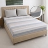 Faye Multicolor Geometric 400 TC Cotton Fitted Super King Size Bedsheet with 2 Pillow Covers – Threads