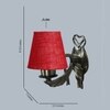 Devansh Metal Electric Wall Light in Antique Gold Colour with Maroon Shade Count of 1 Light