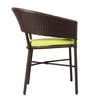 Geelong Wicker Table And Chair Set  Brown Dual Tone Finish