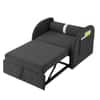 Jayen 1 Seater Pull Out Sofa cum Bed  in Dark Grey Colour