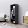 Hexa Engineered Wood Bookshelf Multipurpose Storage Rack in Slate Grey Colour