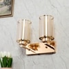 Eliante Modern Wall Lights Mild Steel & Glass Material Gold & Champaign Finish