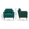 Menta Boucle Fabric Lounge Chair in Green Colour