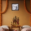 Shri Ram Wooden Wall Clock with Devotional Silhouette Design