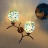 Devansh Metal Electric Wall Light in Gold Colour with Multi Shade Count of 2 Lights