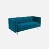Caraven Fabric Sofa (Teal Blue)