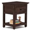 Snooze Solid Wood Bedside Table in Mahogany Finish
