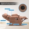 Helios Fabric One Seater Motorised Recliner with Cup Holder in Brown Colour