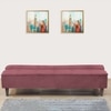 Palermo 3 Seater Sofa Cum Bed in Dark Pink Colour
