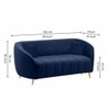 Nero Velvet 2 Seater Sofa in Navy Blue Colour