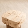 Nouve Solid Wood Side Table in Clear Lacquer Finish