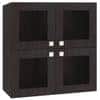 Romano Wall Mounted Glass Display Cabinet in Antique Ebony Colour