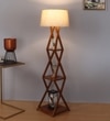 XXX Shelf Floor Lamp in Beige Shade