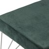 Asansol Sheesham Wood Accent Square Set of 2 Stools     in Green Cotton Velvet Upholstery
