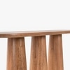 Hump Solid Wood Oak Console Table in Brown Colour