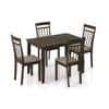 Ava 4 Seater Dining Table Set in Umber Walnut Finish