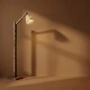 Hinge Beige Jute Floor Lamp with Beige Jute Base