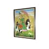 Equestrian Portrait Guru Gobind Singh Attended Upon Canvas Wall Prints Set of 1 Multicolor Matte