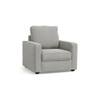 Apollo Compact High Back 1 Seater Fabric Sofa in Vapour Grey Colour