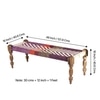Hamilton Sheesham Wood 2 Seater Maachi Bench In Assorted Multi-Colour Chindi & White Rope Canning