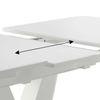Caribu Glass 4 To 6 Seater Extendable Dining Table In White High Gloss Finish