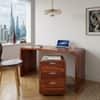 Jaagi Solid Sheesham Wood Laptop Table With Drawer Storge Cabinet in Honey oak Finish