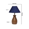 Devansh Blue Jute Table Lamp With Wood Natural Base (10X12.5 Inches)-35