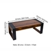 Hudson Sheesham Wood Contemporary Rectangle Coffee Table In Provincial Teak Finish