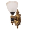 Eliante Modern Wall Lights Mild Steel & Glass Material Antique & Gold, White Finish