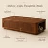 Fairmont Sheesham Wood Fluted Arch Coffee Table in Walnut Finish