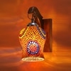 Devansh Solid Wood Electric Wall Light in Brown Colour with Multi Shade Count of 1 Light