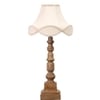 Devansh Off-White Cotton Vintage  Lamp With Wood Base ((12X12X23.25)