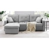 William Solid Wood Sofa cum Bed in Grey