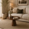 Tiffey Solid Wood Coffee Table In Dark Brown Finish