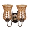 Devansh Steel Electric Wall Light in Steel Colour with Lavender Shade Count of 2 Lights