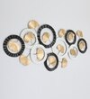 W-Round Abstract Metal Wall Decor in Multicolor Set of 1
