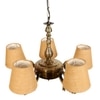 Devansh Dual Steel Metal  Wallmounted Lamp With Cotton Off-White Shade
